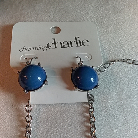 Charging Charlie necklace earring set - Picture 3 of 3